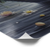 Whimsical Girl Moon Dream Fantasy Scene ポスター (コーナー)