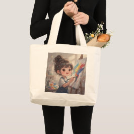 Whimsical Girl Tote Bag ラージトートバッグ