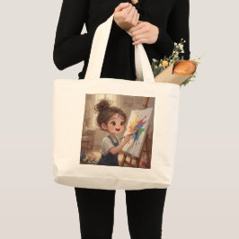 Whimsical Girl Tote Bag ラージトートバッグ