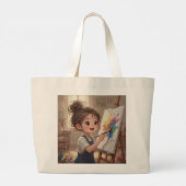 Whimsical Girl Tote Bag ラージトートバッグ (裏面)