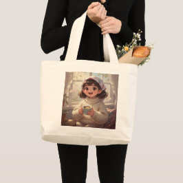 Whimsical Girl Tote Bag ラージトートバッグ