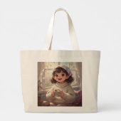 Whimsical Girl Tote Bag ラージトートバッグ (裏面)