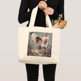 Whimsical Girl Tote Bag ラージトートバッグ