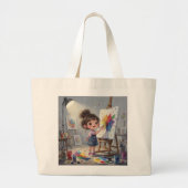Whimsical Girl Tote Bag ラージトートバッグ (正面)