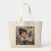 Whimsical Girl Tote Bag ラージトートバッグ (裏面)