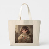 Whimsical Girl Tote Bag ラージトートバッグ (裏面)