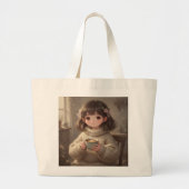 Whimsical Girl Tote Bag ラージトートバッグ (正面)