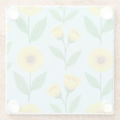 Whimsical Glee Bloom ガラスコースター (裏面)