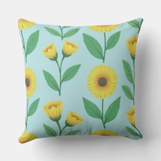 Whimsical Glee Bloom クッション (裏面)