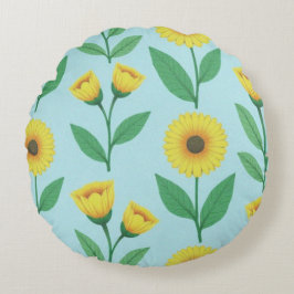 Whimsical Glee Bloom ラウンドクッション