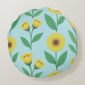 Whimsical Glee Bloom ラウンドクッション (裏面)