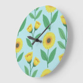 Whimsical Glee Bloom ラージ壁時計 (傾斜)