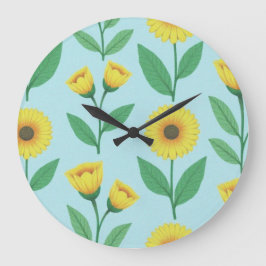 Whimsical Glee Bloom ラージ壁時計