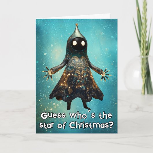 *~* Whimsical Glow Funny Magical Christmas 15 AP97 サンキューカード (正面)