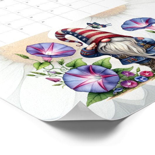 Whimsical Gnome Calendar ポスター (角)