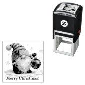 Whimsical Gnome With Ornament Christmas Ornament セルフインキングスタンプ (インサイチュ)