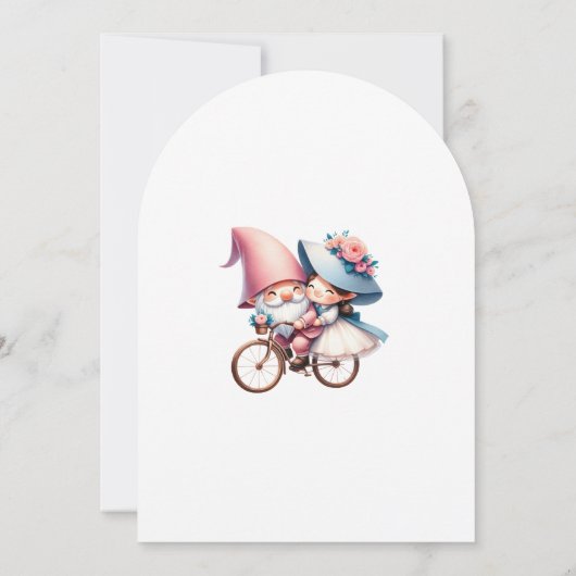 Whimsical Gnomes Fun Wedding Invitation  招待状 (裏面)