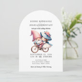 Whimsical Gnomes Fun Wedding Invitation 招待状 (スタンド正面)