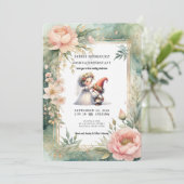 Whimsical Gnomes Fun Wedding Invitation  招待状 (スタンド正面)