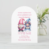 Whimsical Gnomes Fun Wedding Invitation 招待状 (スタンド正面)