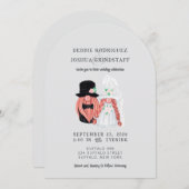 Whimsical Gnomes Fun Wedding Invitation  招待状 (正面/裏面)