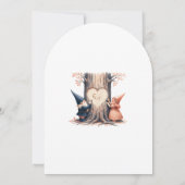 Whimsical Gnomes Fun Wedding Invitation 招待状 (裏面)