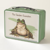 Whimsical Goblincore Frog | Retro Nature Lover メタルランチボックス (裏面)