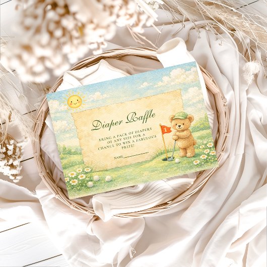 Whimsical Golf Story Diapper Raffle エンクロージャーカード