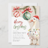 Whimsical Goose Christmas Party 招待状 (正面)