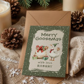 Whimsical Goose Classroom Christmas シーズンカード