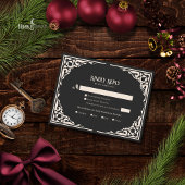 Whimsical Gothic Black Cat Holiday Party RSVP Card エンクロージャーカード