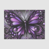 Whimsical Gothic Butterfly Purple Decoupage 薄葉紙 (正面)