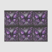 Whimsical Gothic Butterfly Purple Decoupage 薄葉紙 (正面)
