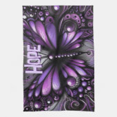 Whimsical Gothic Butterfly Purple Personalized キッチンタオル (縦)
