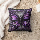 Whimsical Gothic Butterfly Purple Personalized クッション (ブランケット)