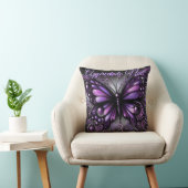 Whimsical Gothic Butterfly Purple Personalized クッション (椅子)