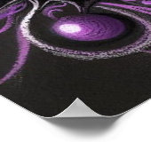 Whimsical Gothic Butterfly Purple Personalized ポスター (角)