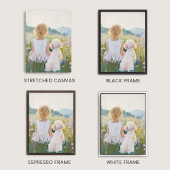 Whimsical Grand Millennial Girl and Dog Art キャンバスプリント