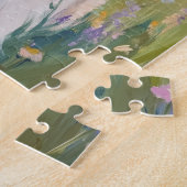 Whimsical Grand Millennial Girl and Dog Art Print ジグソーパズル (側面)