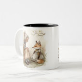 Whimsical Grandma & Fox Coffee Mug – Cozy Kind_One ツートーンマグカップ (正面左)