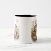 Whimsical Grandma & Fox Coffee Mug – Cozy Kind_One ツートーンマグカップ (中央)