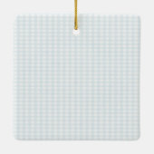 Whimsical Grandmillenial Blue Bow Family Photo セラミックオーナメント (裏面)