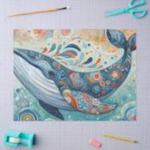 Whimsical Gray Whale Beach Coastal Decoupage  薄葉紙 (クラフト)