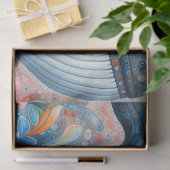 Whimsical Gray Whale Beach Coastal Decoupage  薄葉紙 (ギフト)