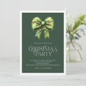 whimsical green Christmas invitation with festive シーズンカード (スタンド正面)