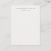 Whimsical Green Fresh Off The Market Bridal Shower エンクロージャーカード (裏面)