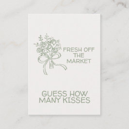 Whimsical Green Fresh Off The Market Bridal Shower エンクロージャーカード