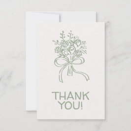 Whimsical Green Fresh Off The Market Bridal Shower サンキューカード