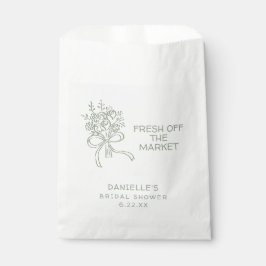 Whimsical Green Fresh Off The Market Bridal Shower フェイバーバッグ