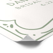 Whimsical Green Fresh Off The Market Bridal Shower ポスター (角)